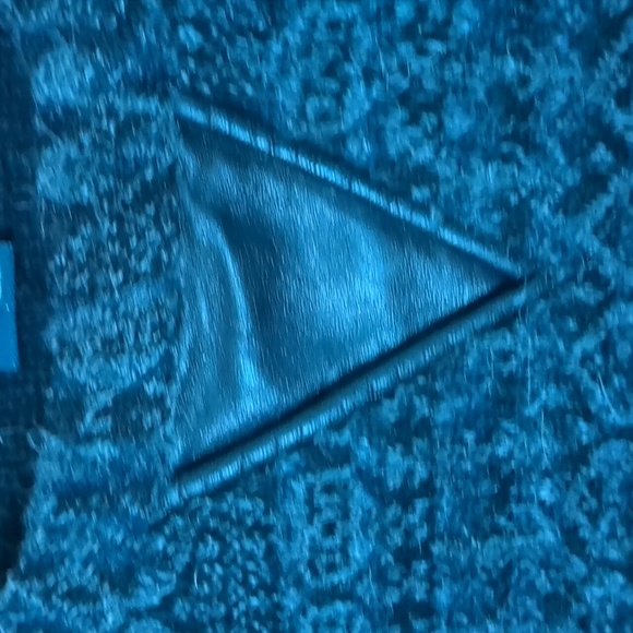 GRYPHON* size M genuine leather 3/4 sleeve round neck casual sweater sweatshirt - Picture 15 of 15